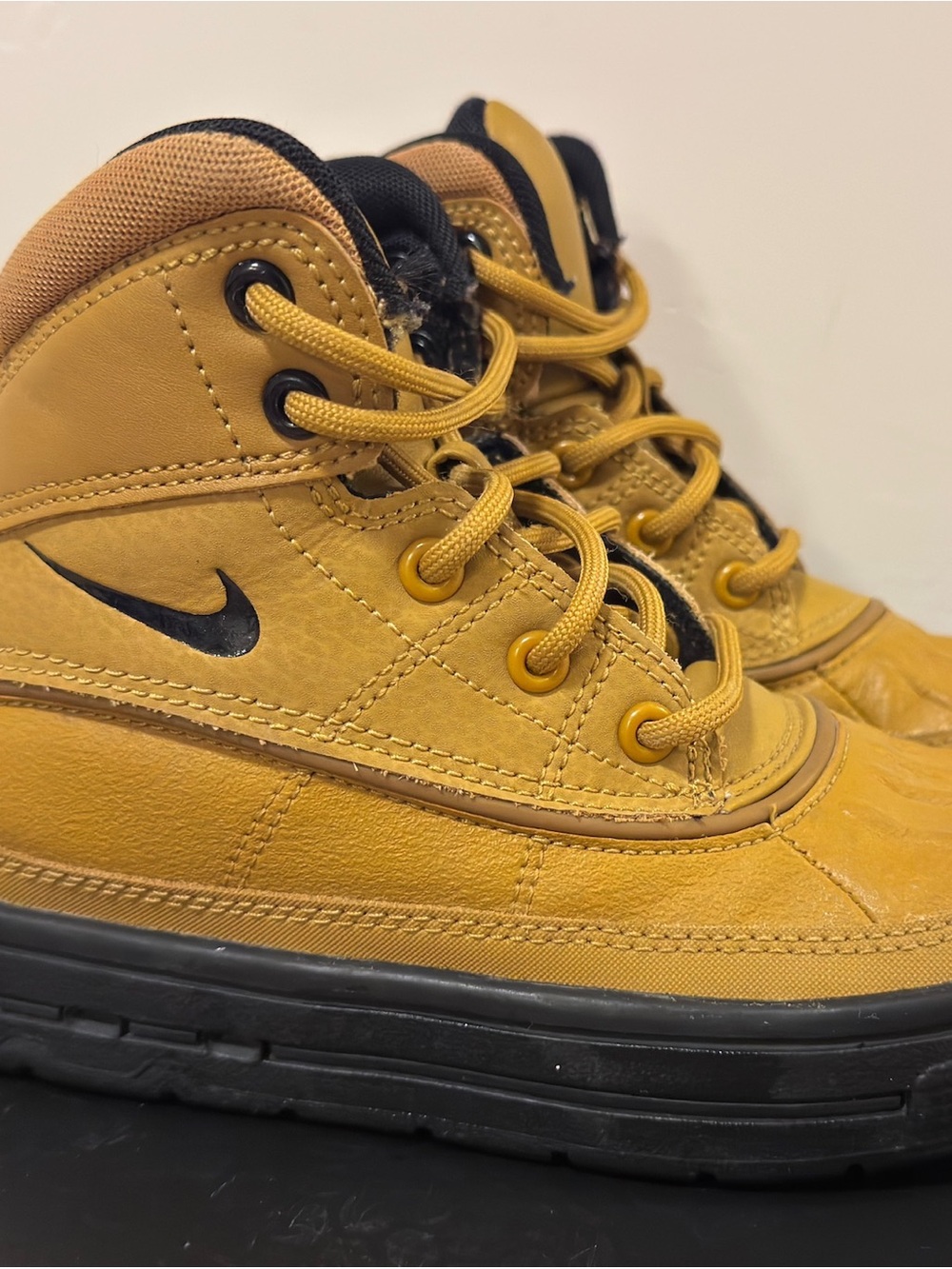 Nike Kids Wheat and Black High-Top Boots